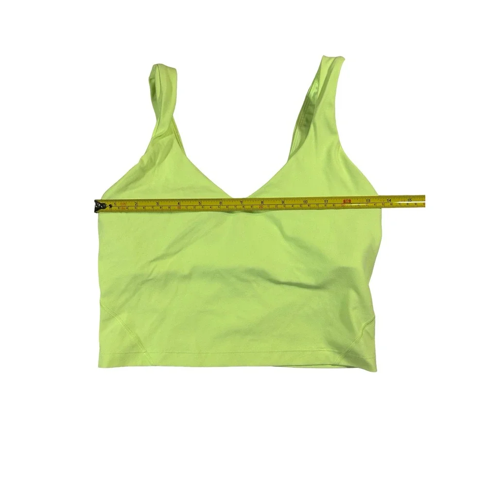 Lululemon Align Tank Top Electric Lemon Neon Yellow Green Size 6 Nulu Crop Bra
