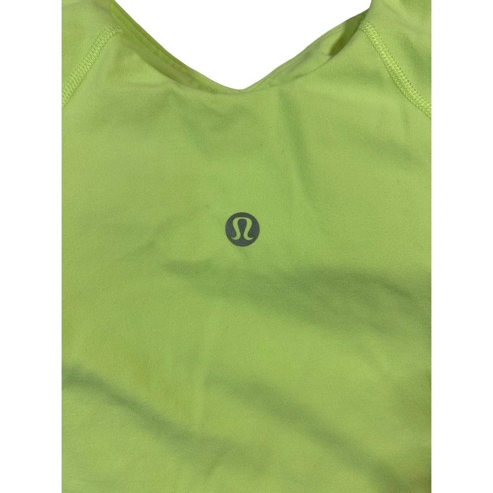 Lululemon Align Tank Top Electric Lemon Neon Yellow Green Size 6 Nulu Crop Bra