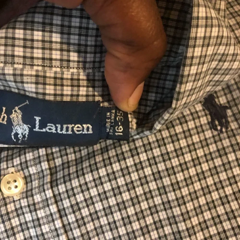 Ralph Lauren pinstriped black