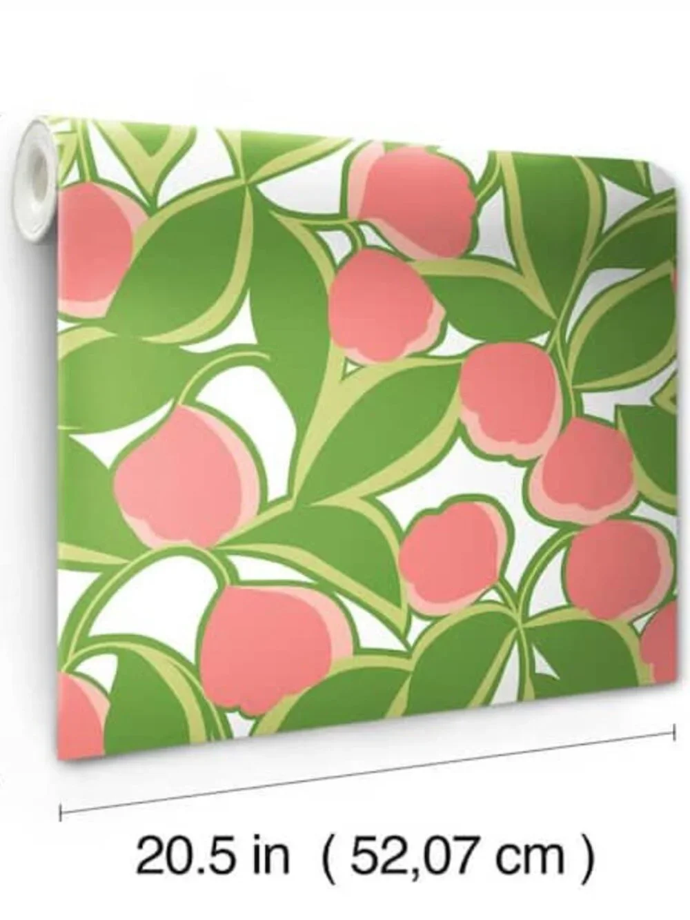 NEW NuWallpaper x Megan Carter Talia Green Peel and Stick Green Peach Wallpaper