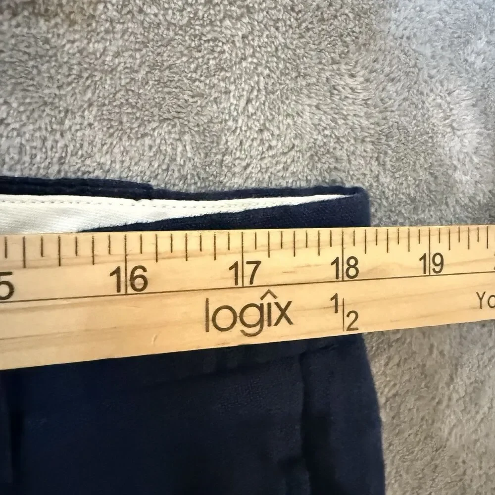 Polo Golf Ralph Lauren Men's Navy 100% Linen Pants Size 36L Long Tall