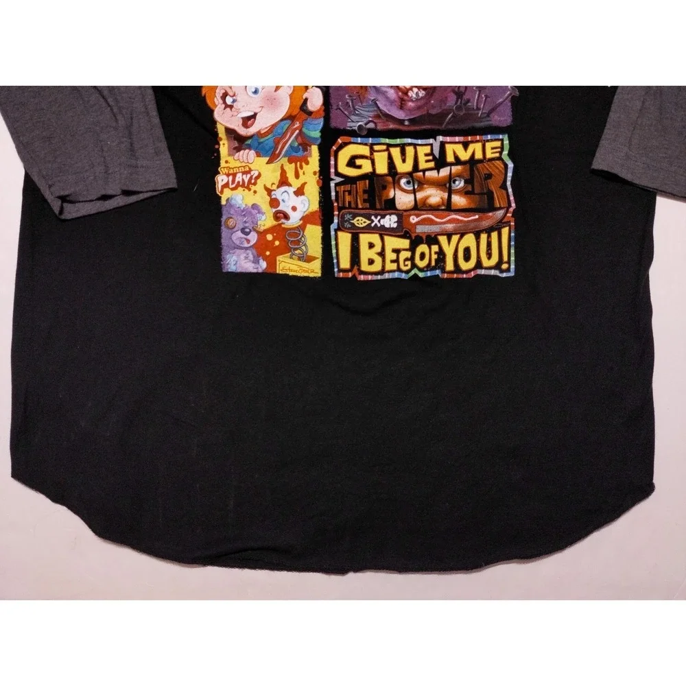 UNIVERSAL Halloween Horror Knights Chucky‎ Raglan Shirt 2023 Artist XL ~ New