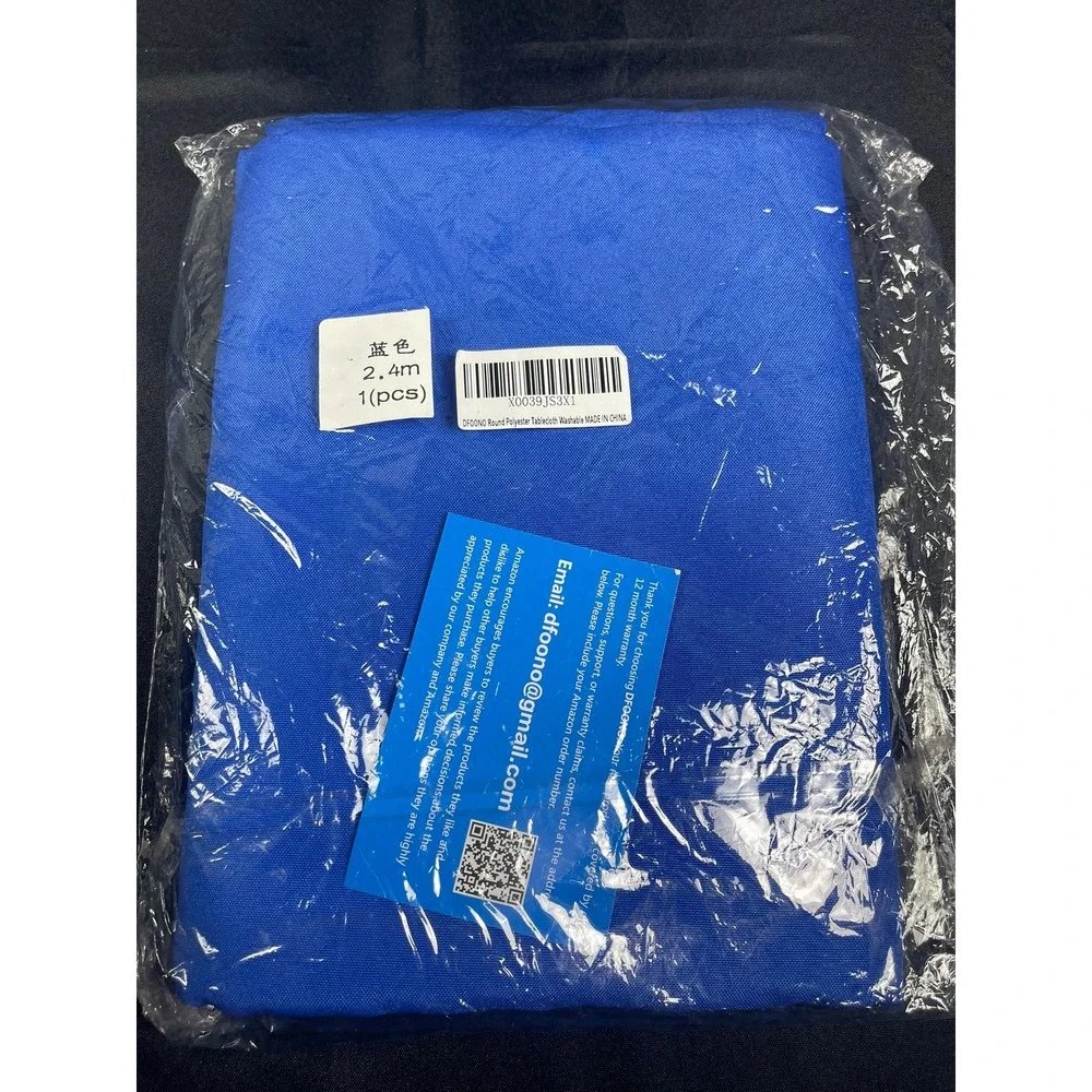 94in Royal‎ Blue Round Polyester Tablecloth 2.4m Washable X0039JS3X1