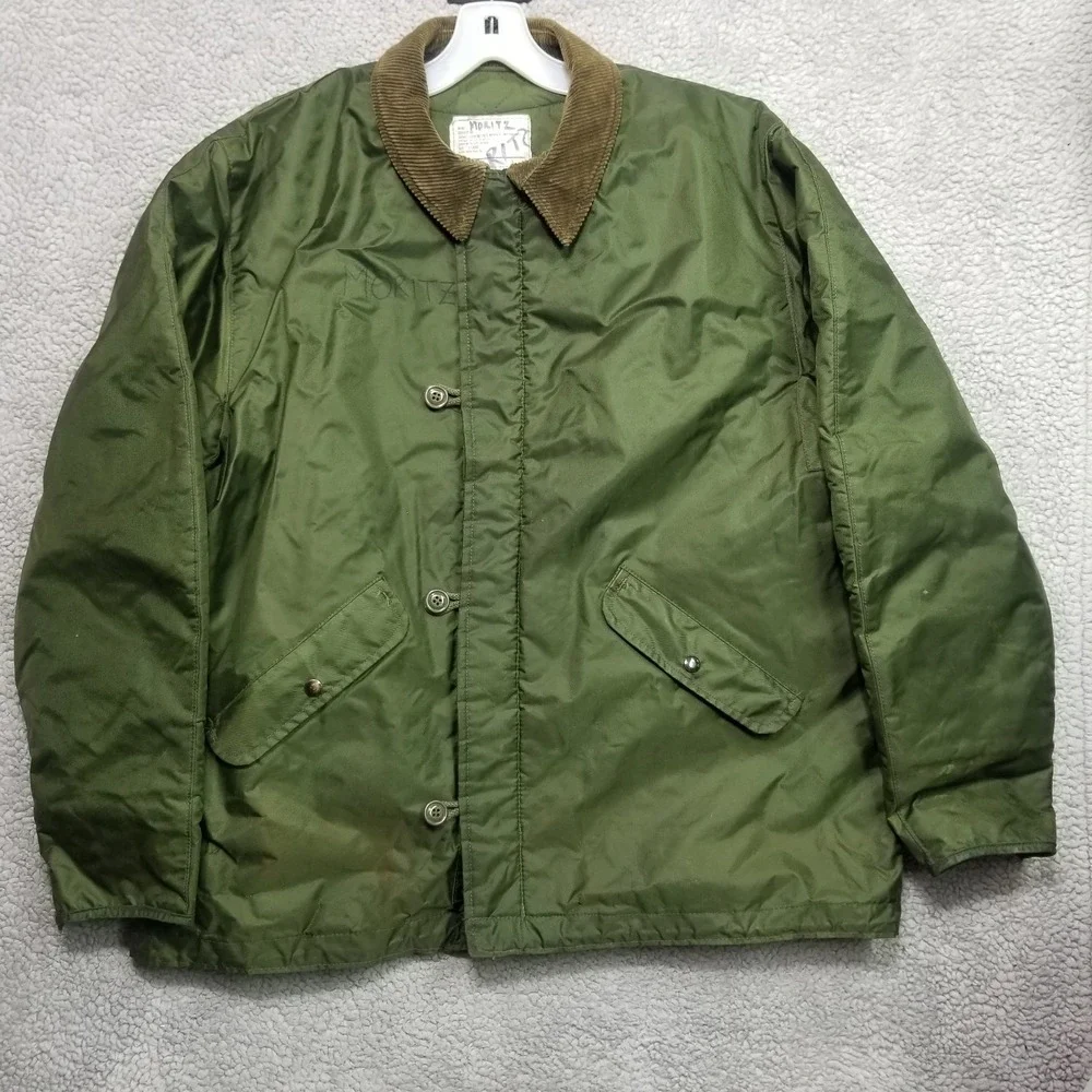 US Military Jacket Mens XL Green  Extreme Cold Weather Impermeable SEE DESCR