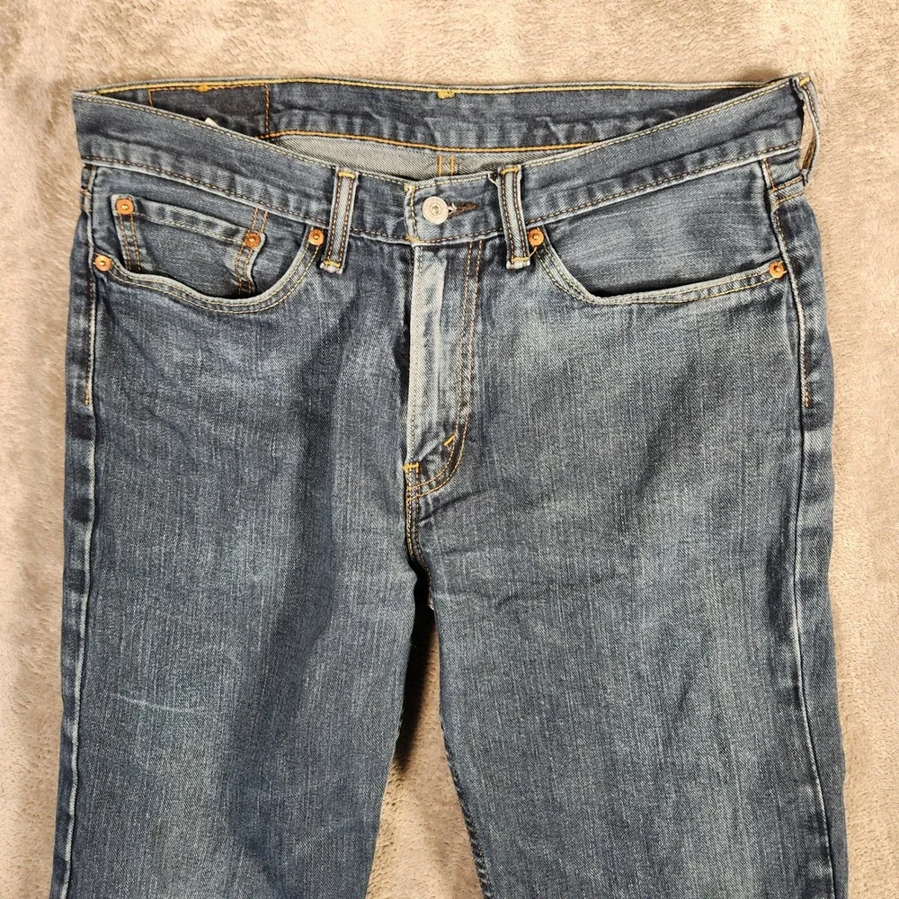 Levi's 514 Straight Fit Jeans Mens 34x32 Blue Excellent Medium Wash Denim