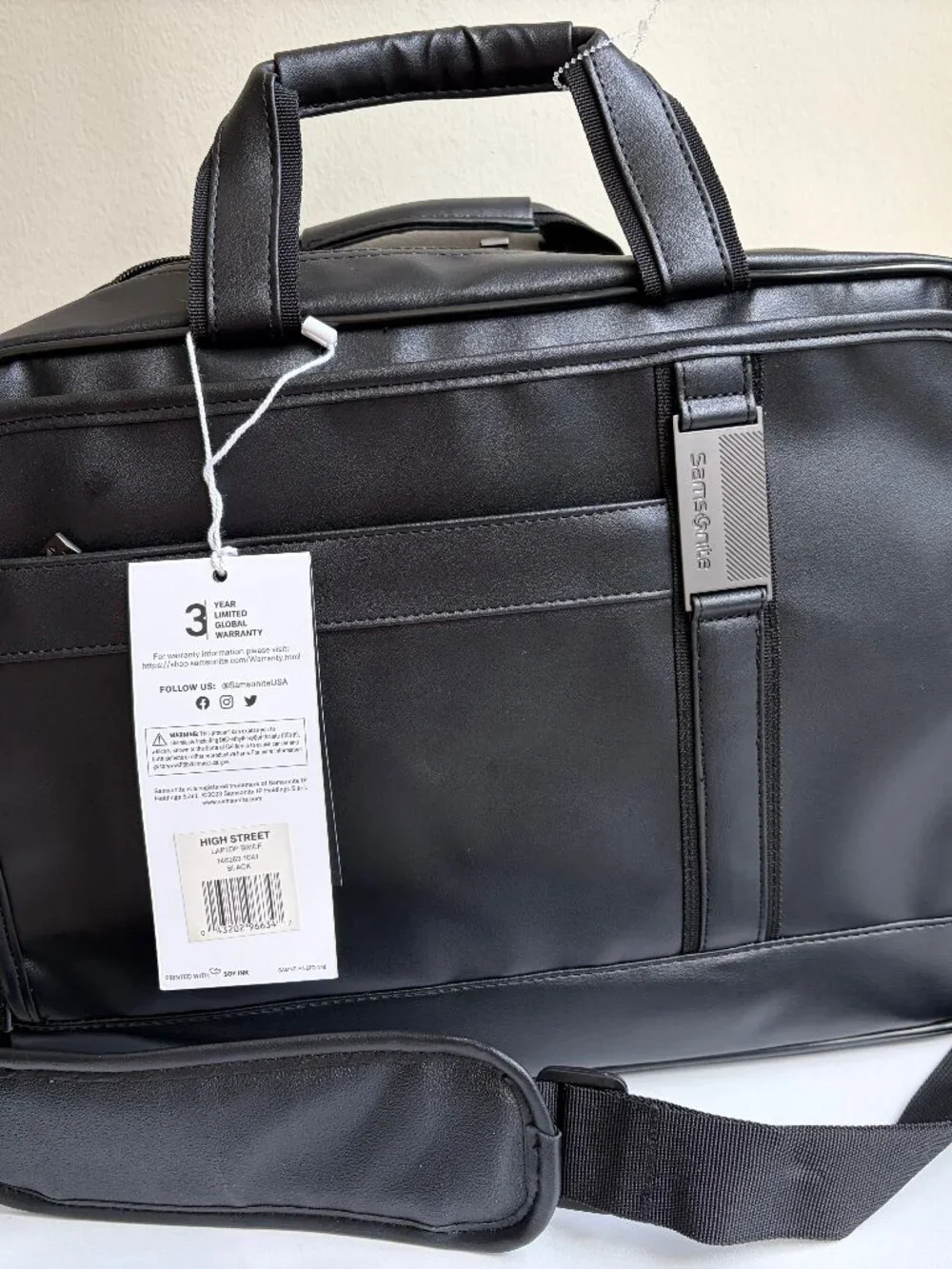 Samsonite men’s High Street laptop briefcase, 15.6” notebook, new with tag, Trav