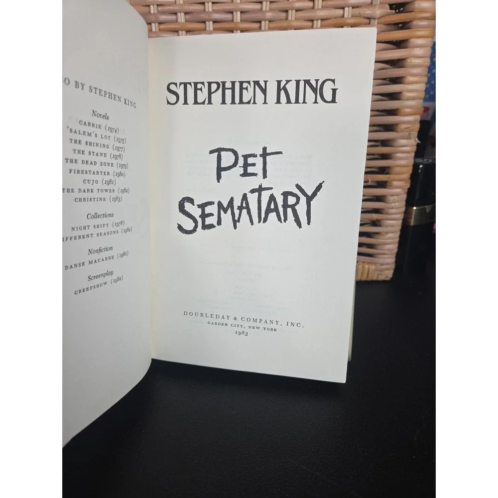 Pet Sematary 1st Edition 1st Printing Stephen King‎