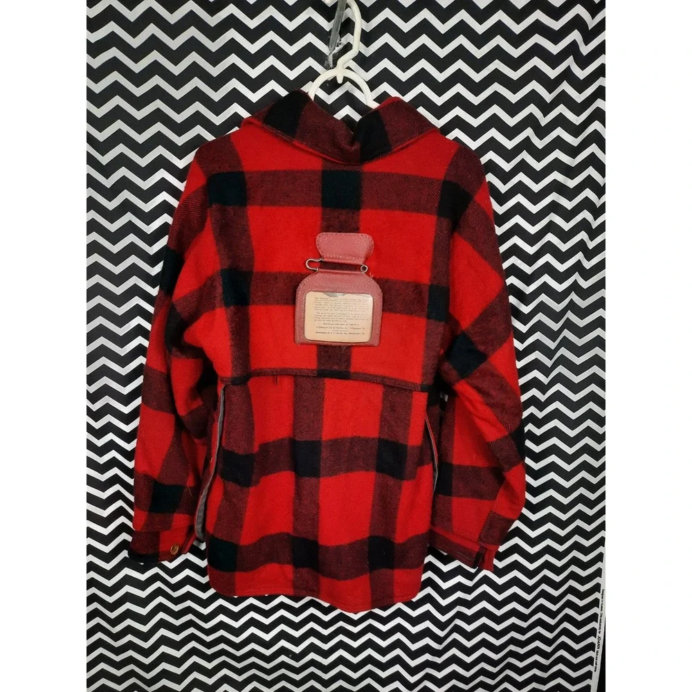 Vintage‎ White Stag Westwools Red Buffalo Plaid Wool Hunting Jacket Mens Medium