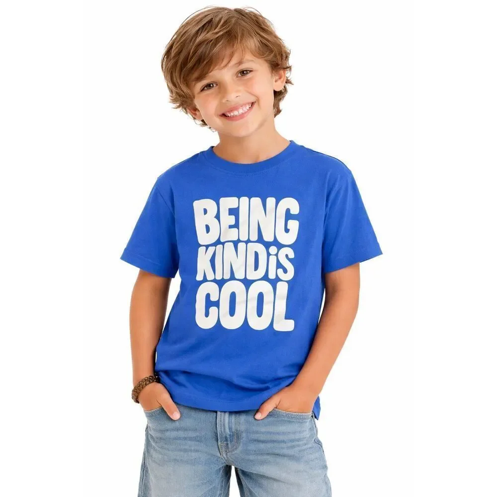 Kindness Shirt Kids Old Navy Blue “Being Kind Is Cool” Graphic Tee Size S 6-7