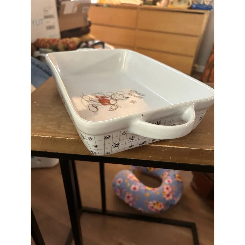 Disney Mickey Minnie Mouse Sketchbook‎ Christmas Rectangle Baker Baking Dish