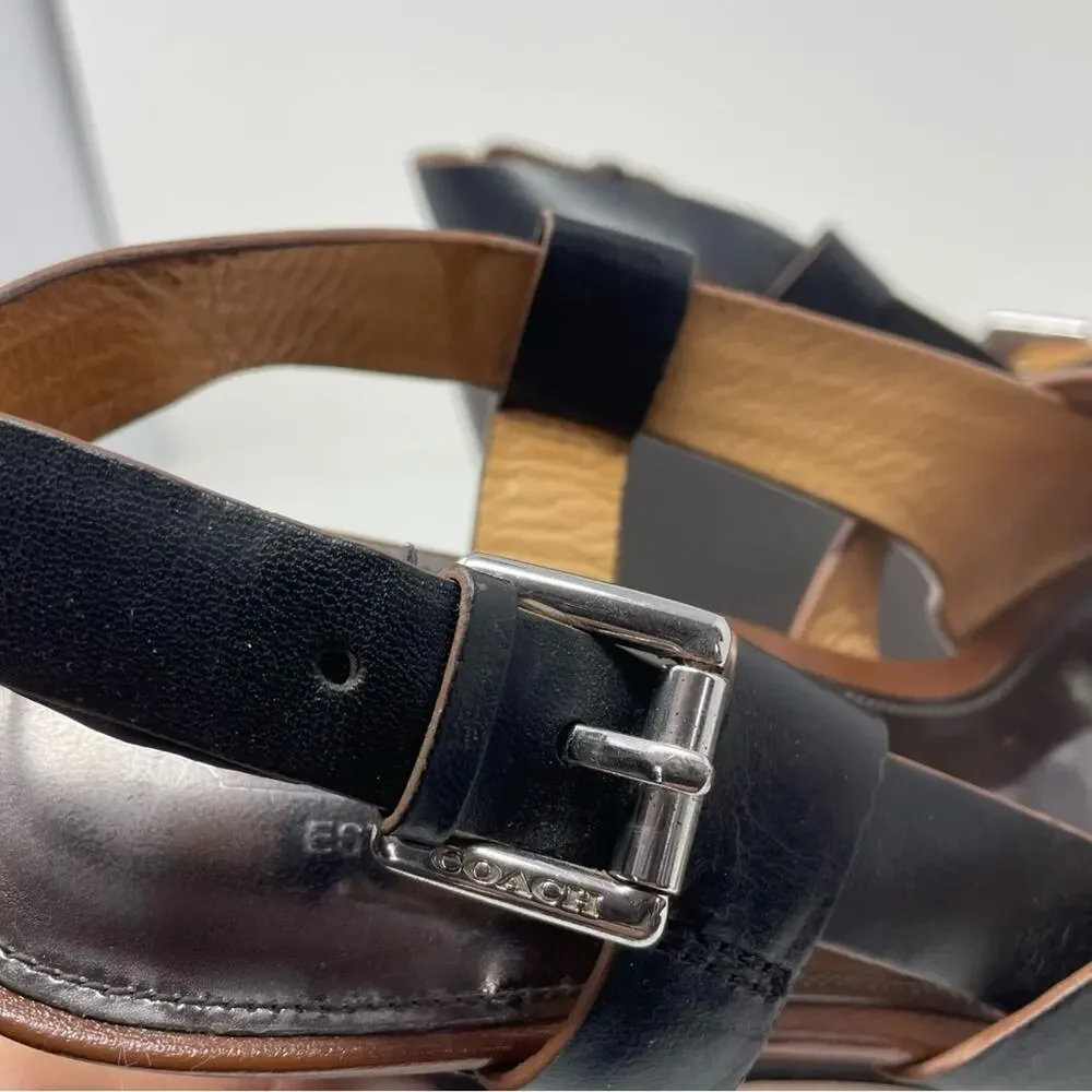 Coach black platform