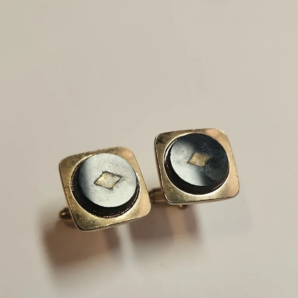 Gold and Black Cufflinks