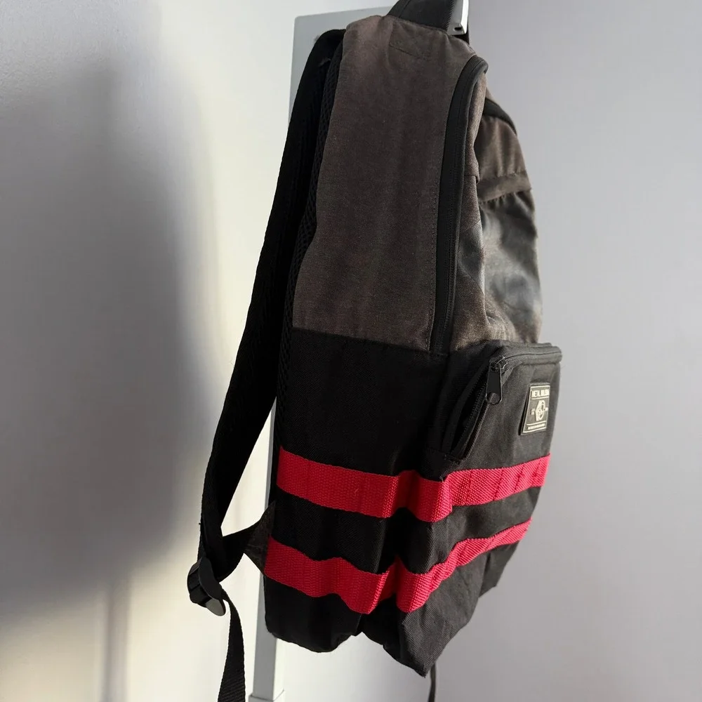 Metal Mulisha Backpack‎ Black Gray Red Skull Stars Logo Laptop Travel Bag