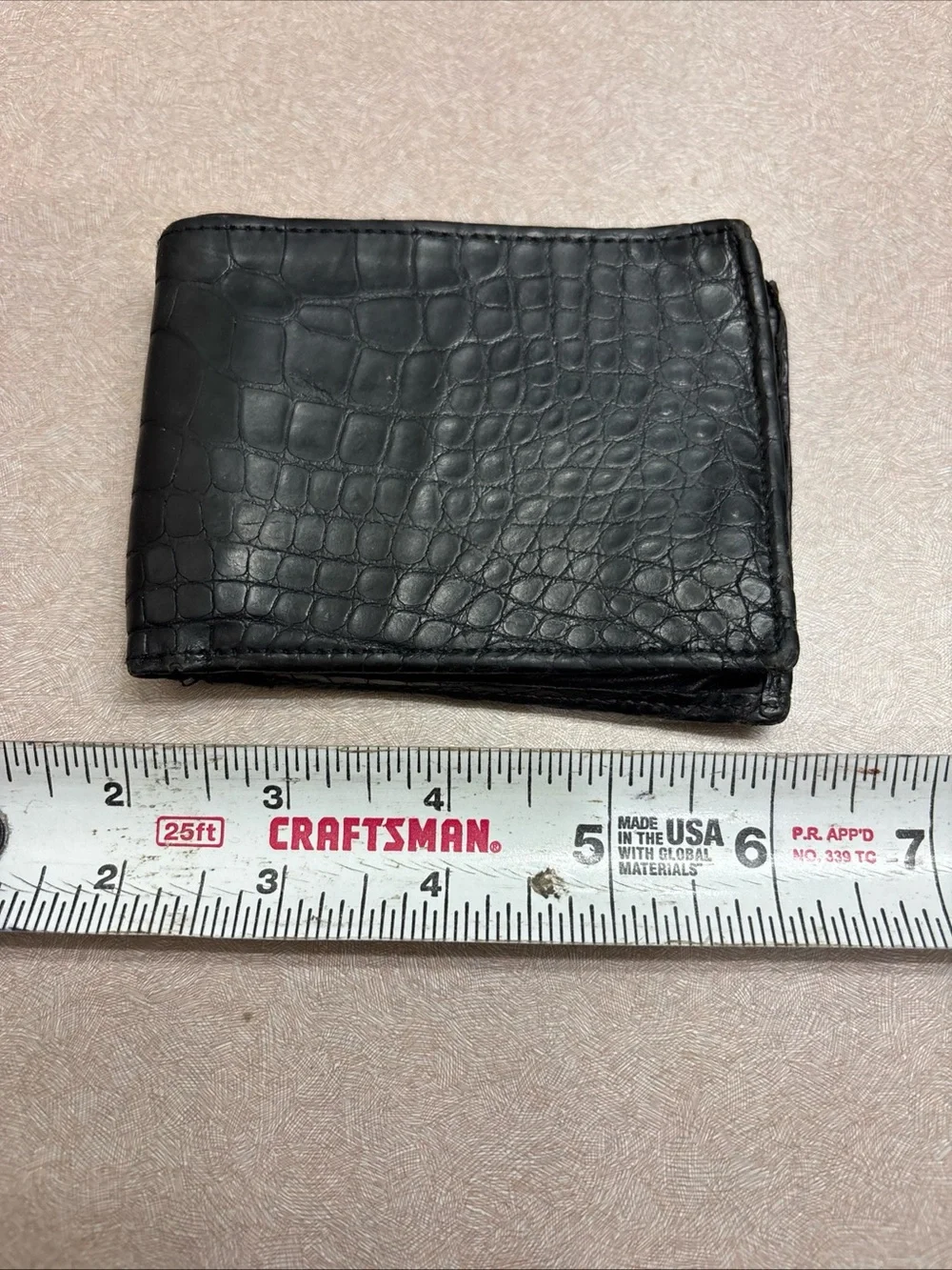 LAI Genuine American Alligator Leather Bi Fold Wallet Billfold Men’s USA Made