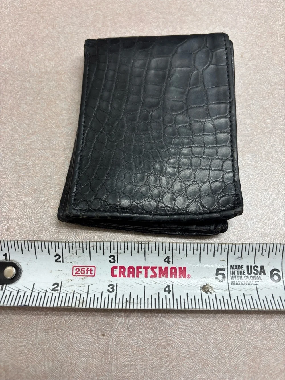 LAI Genuine American Alligator Leather Bi Fold Wallet Billfold Men’s USA Made
