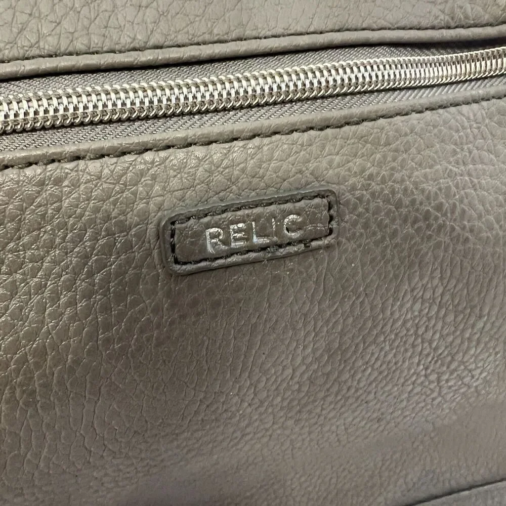 Relic Fossil Gray Pebbled Backpack Adjustable Straps‎ Multiple Pockets & Zipper
