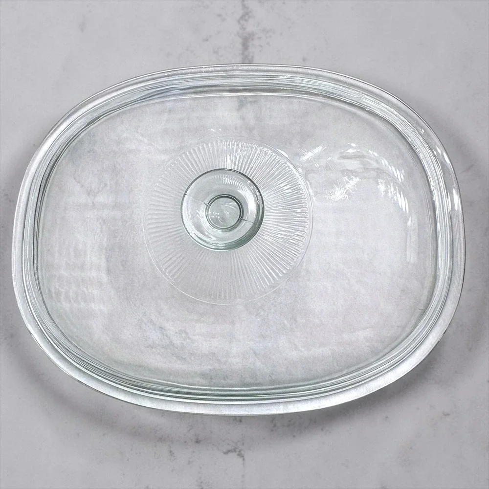 11 Pyrex F-14.CA Clear Glass Oval Casserole Lid Replacement Sunburst‎ Knob