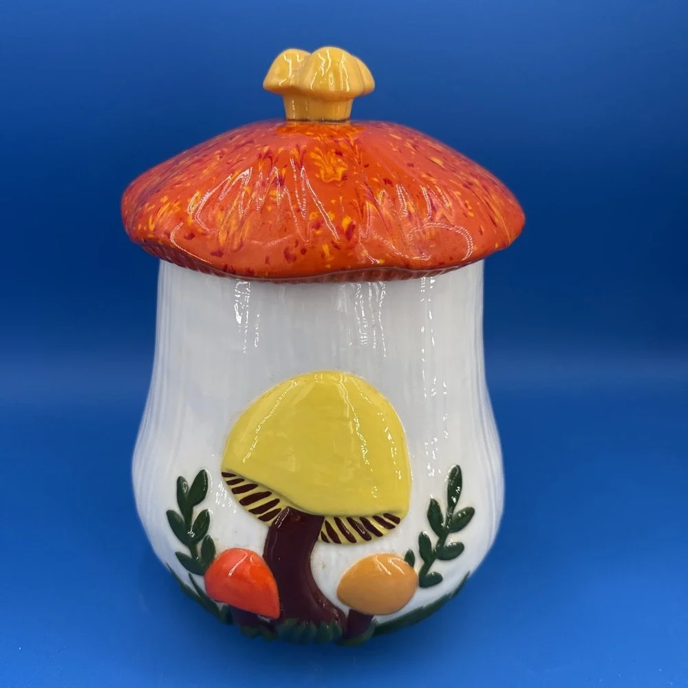 Vintage Arnels Mushroom Canister 10
