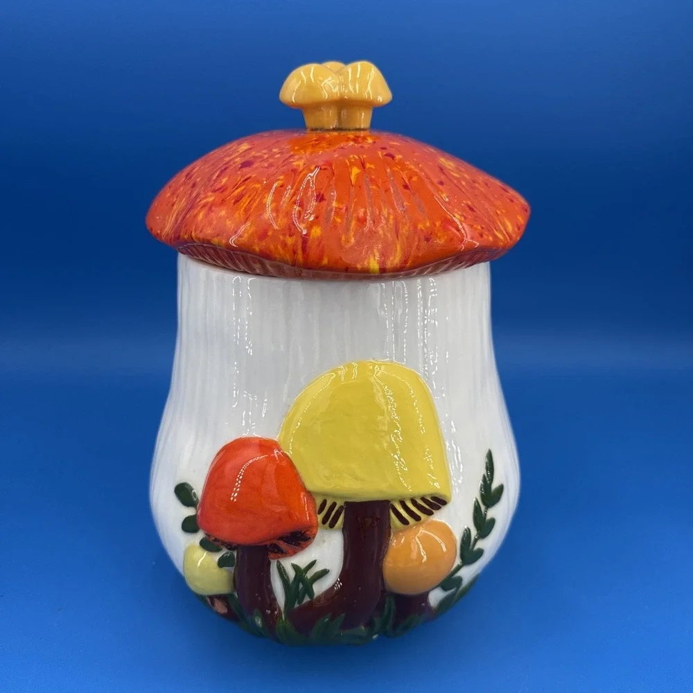 Vintage Arnels Mushroom Canister 10