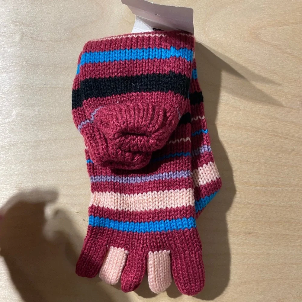 No Boundaries Multicolor Striped Knit Toe Socks (GX)