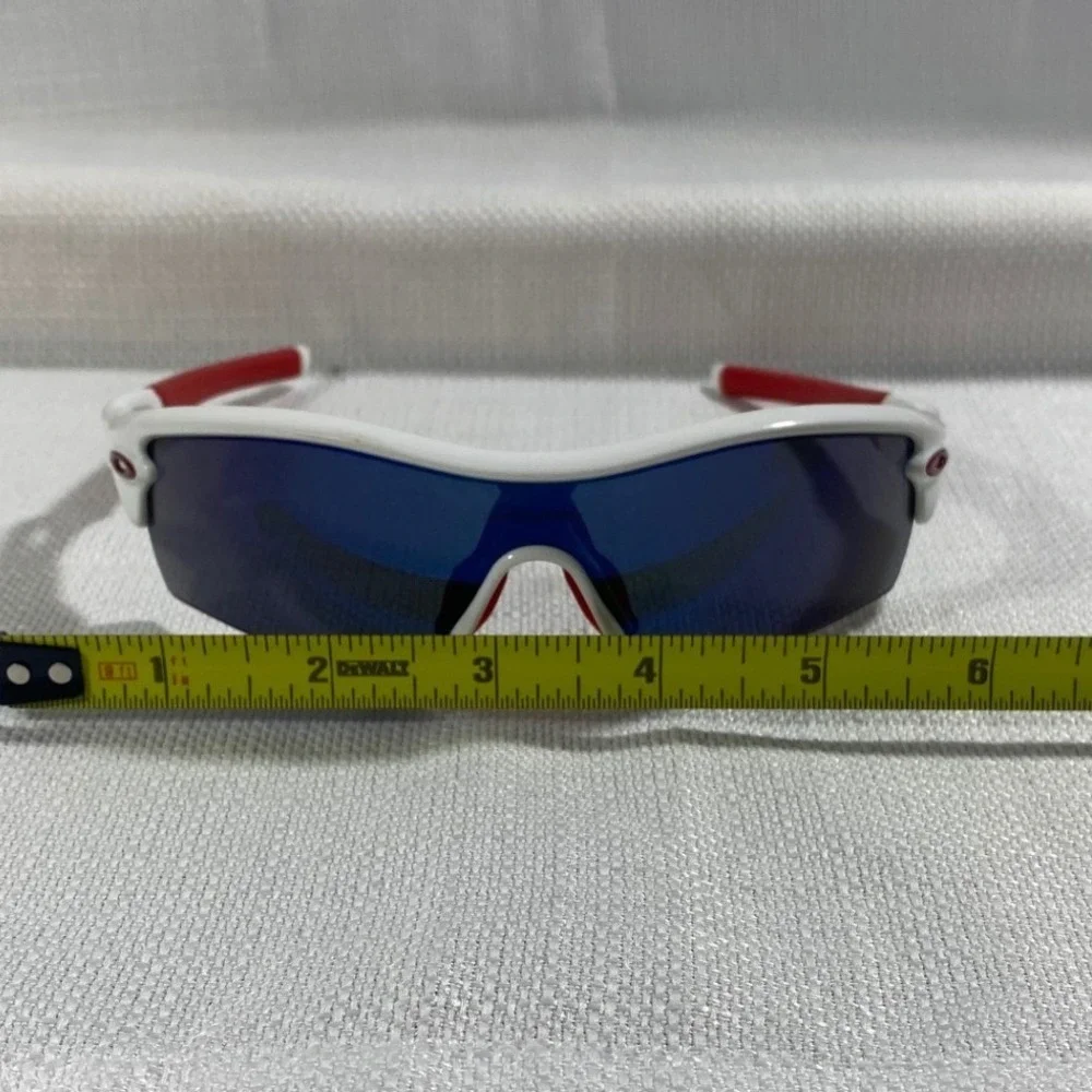 Oakley Radar Path Sunglasses White Red Blue Lens Sport Shield 09-6712