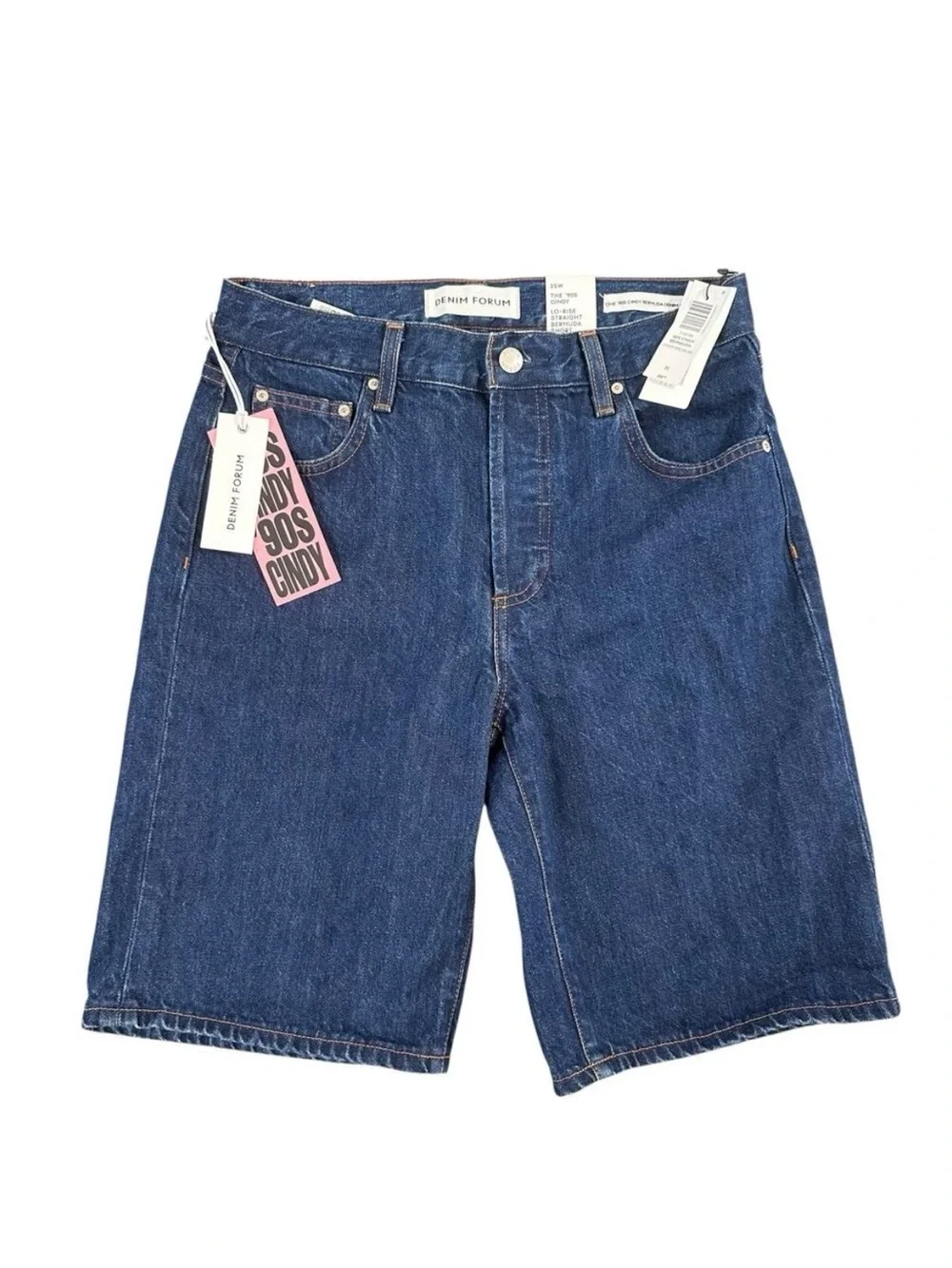 NWT Denim Forum The ’90s Cindy Bermuda Denim Shorts Low Rise Size 25
