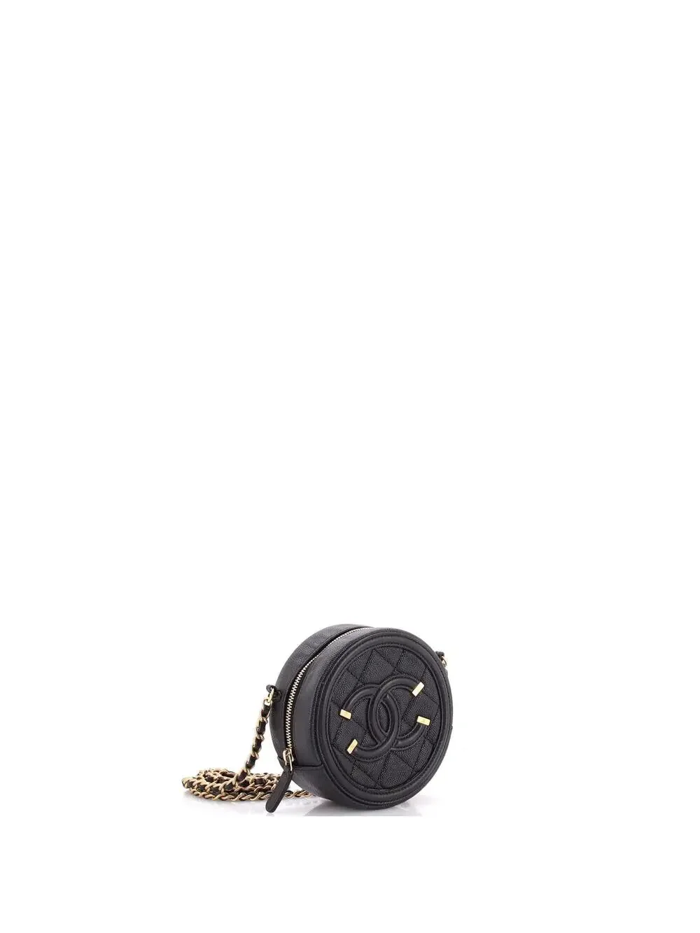 Chanel Filigree Round Clutch With Chain #268057C30B