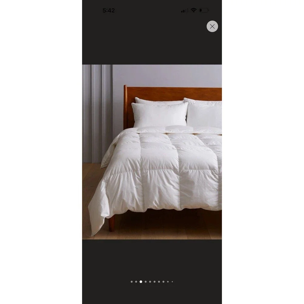 Quince Full/ Queen Premium Down Alternative Comforter Duvet White $134 Retail