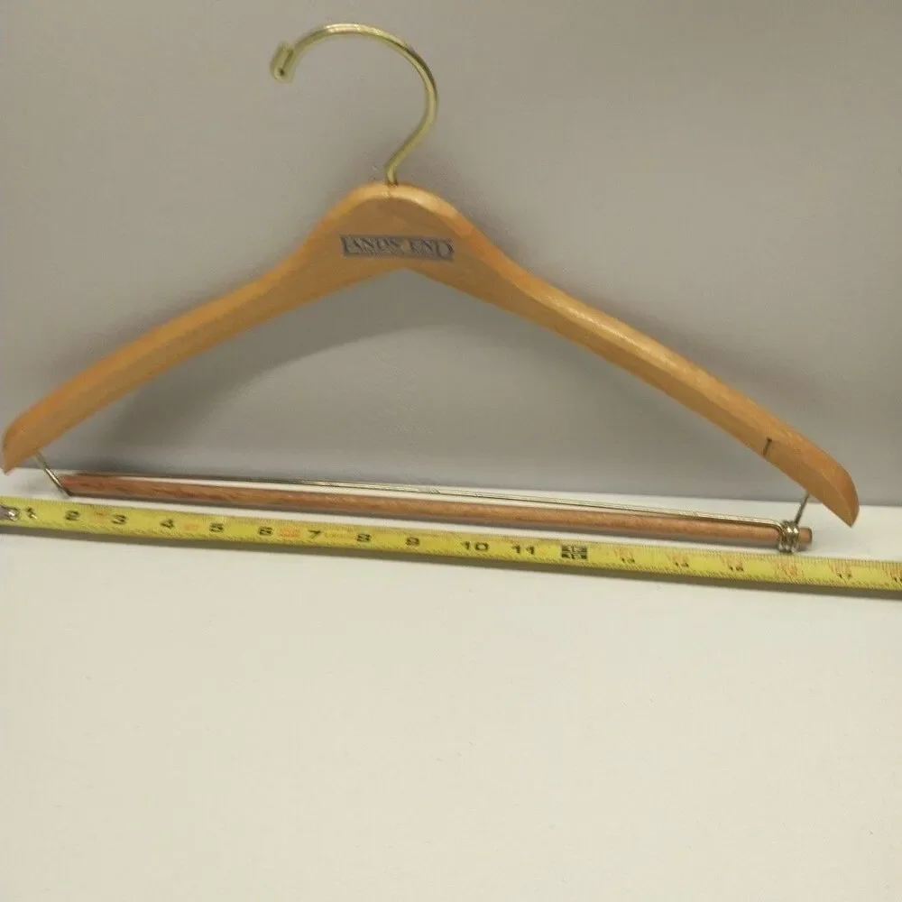 Vintage Lands' End Wood Clothes Hanger Store Display Advertising 17