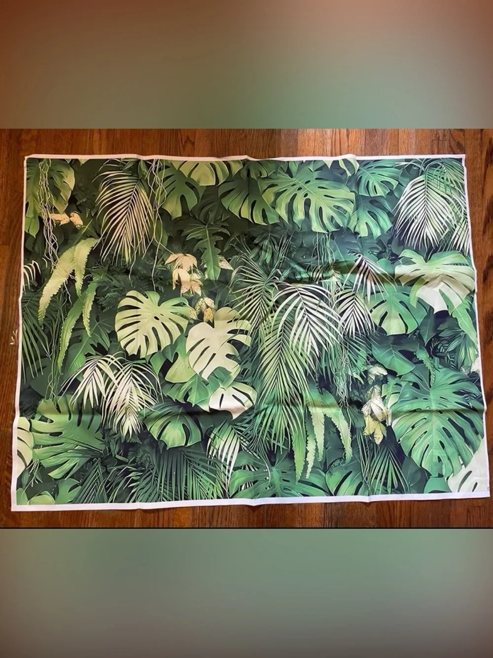 2 Tropical Green Botanical Wall Art Backdrops