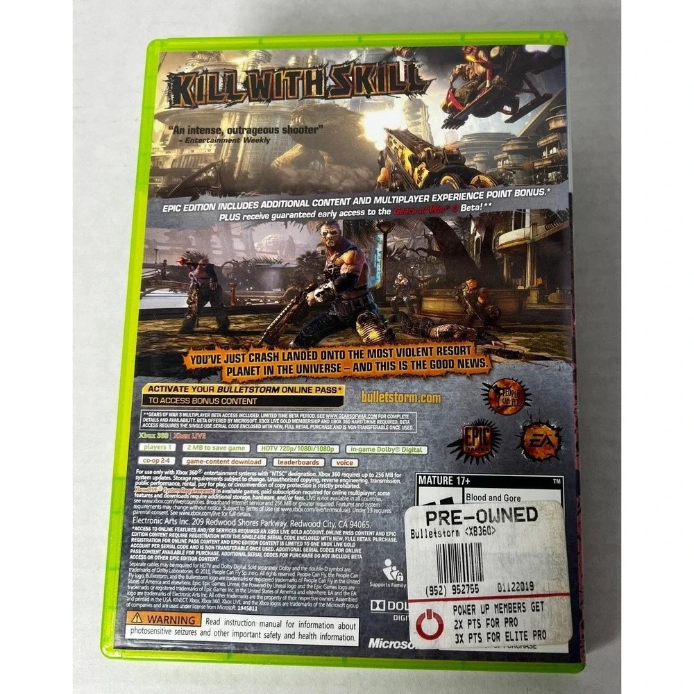 Microsoft bulletstorm epic