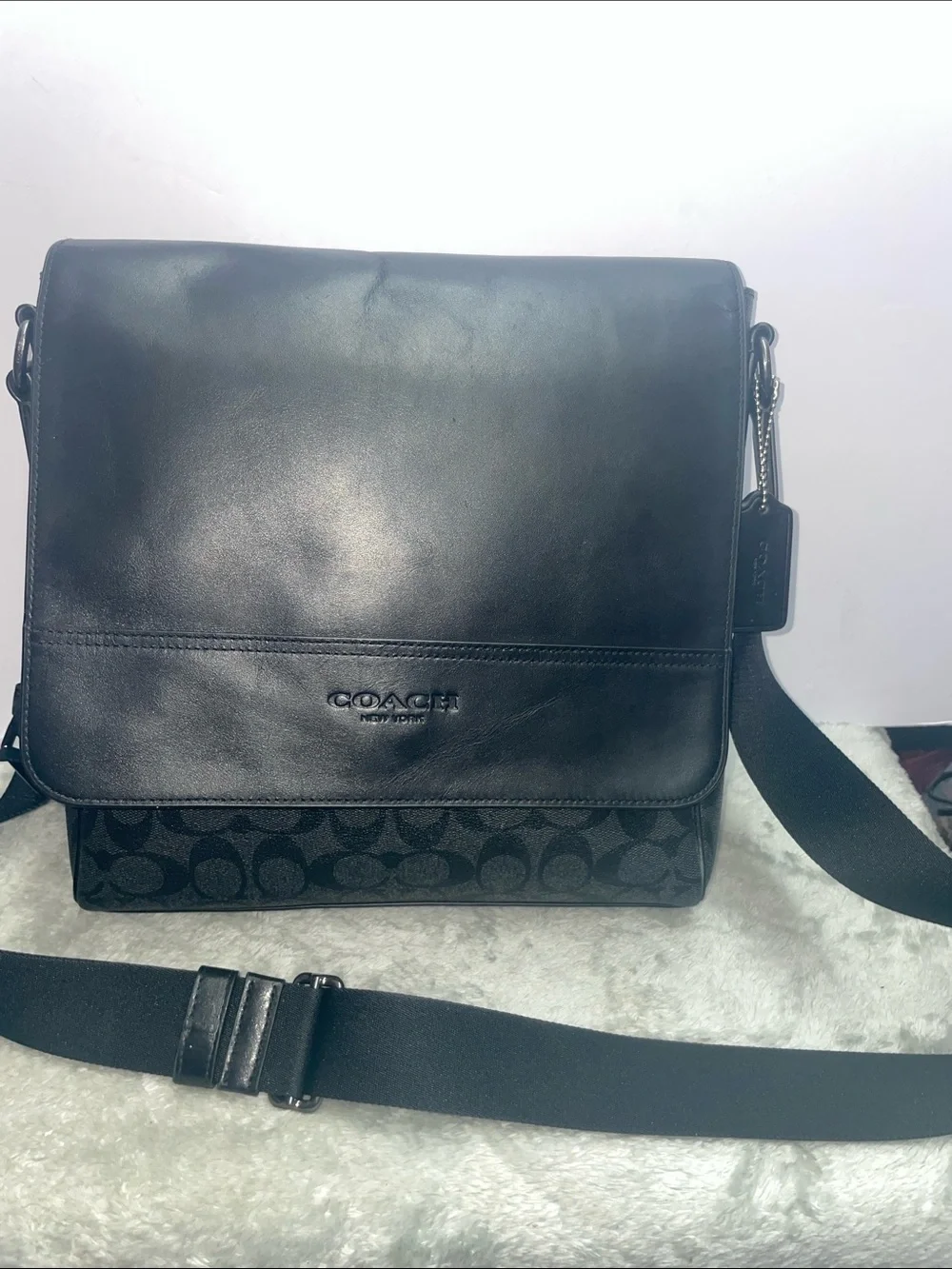 Coach ‘Houston’ Signature Map Bag