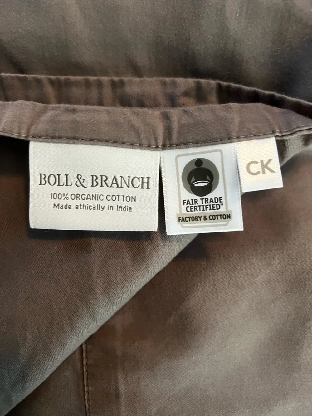 BOLL & BRANCH Signature Hemmed Cal King Sheet Set - Stone Gray