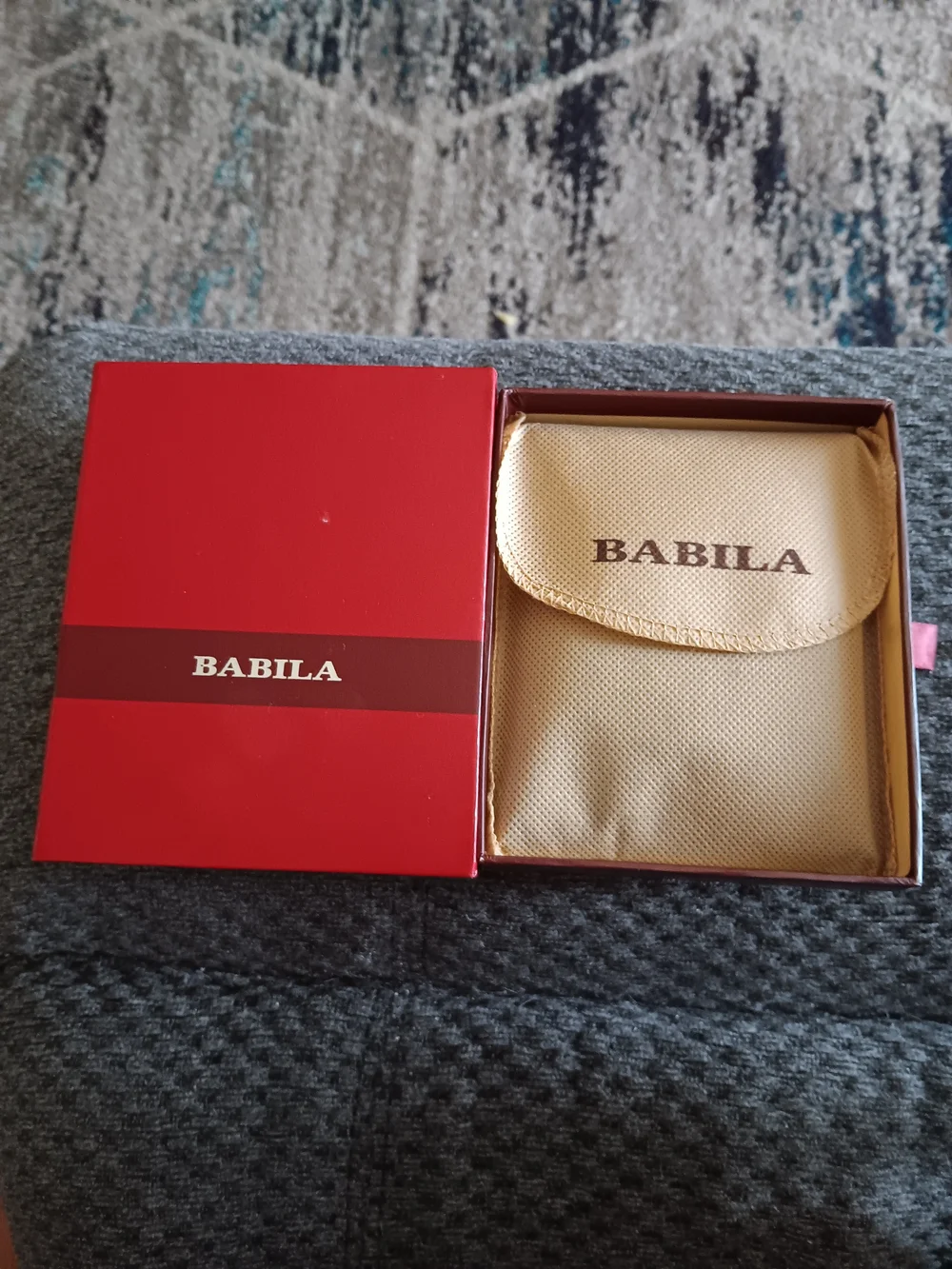 Bila Red Gift Box with Gold Pouch, Brown WALLET