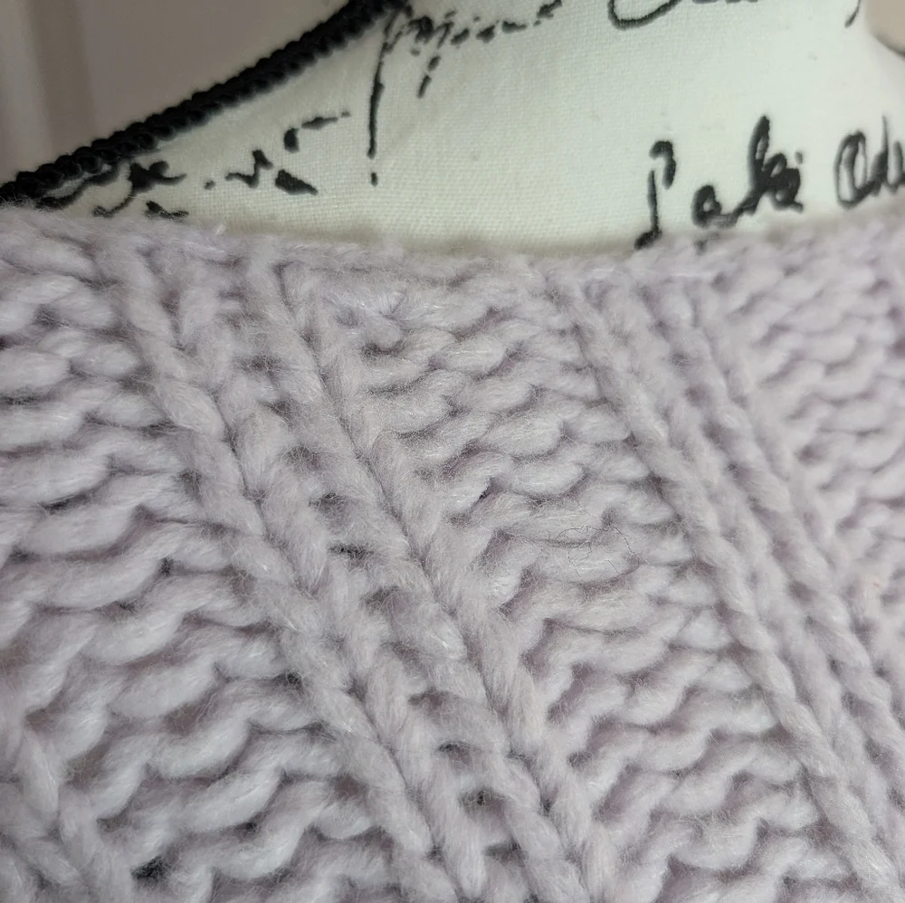 Free People Cozy Lavender Knit Sweater