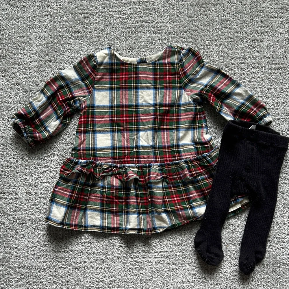 GAP Multicolor Plaid Baby Outfit 6-12 months