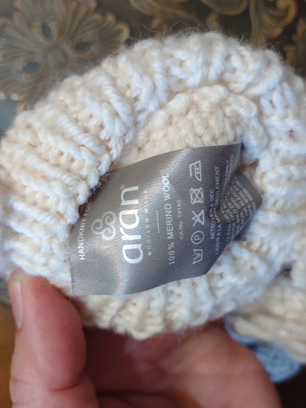 Baby Shepley Aran Booties  Cream Baby Wool Slippers with Pom Pom NWT