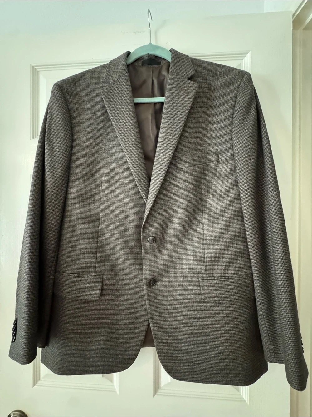 Michael Kors Men's Herringbone Gray Two-Button Blazer