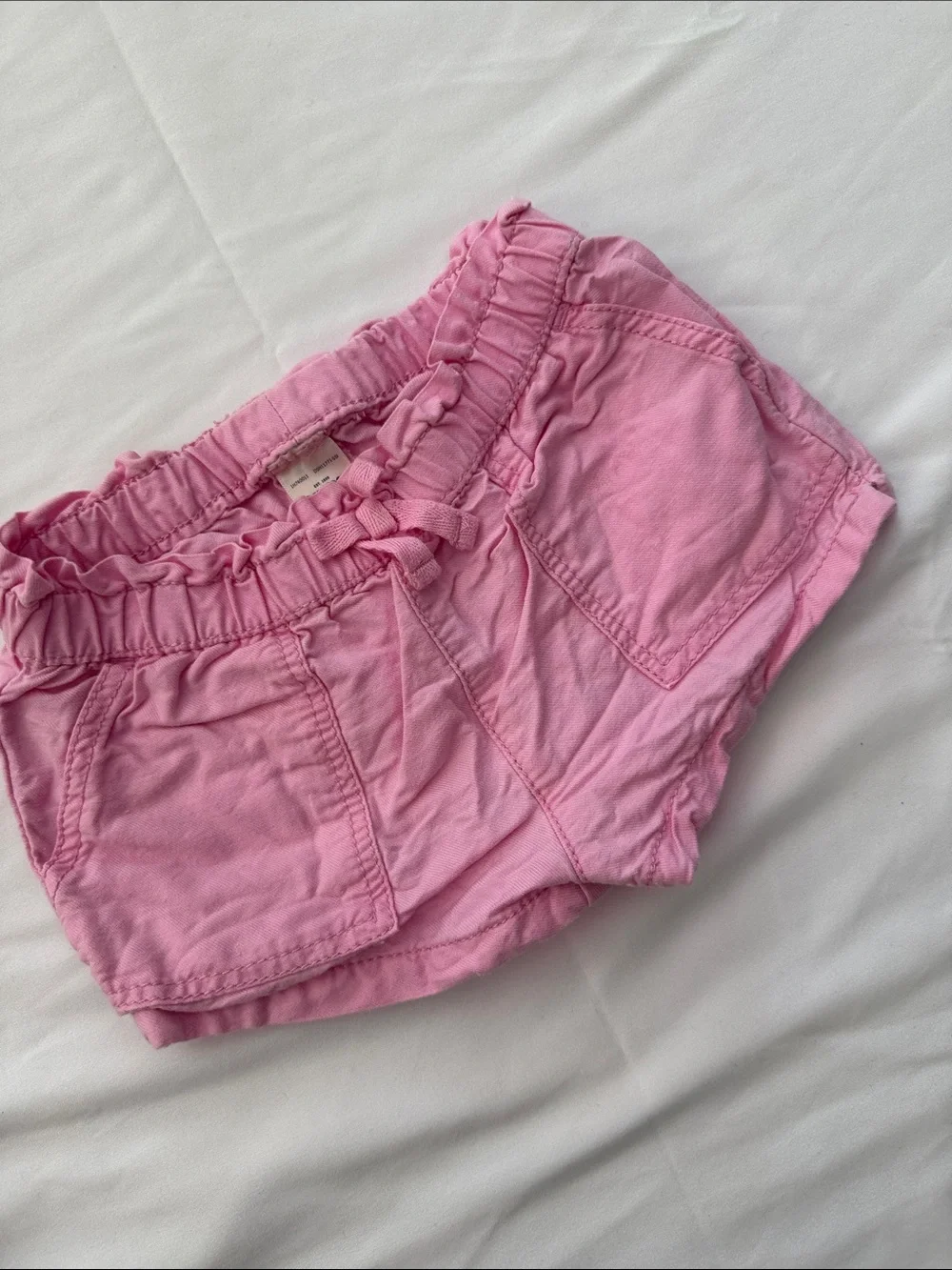 OshKosh B'gosh Dark Denim & Pink Lace-Trim Shorts Set