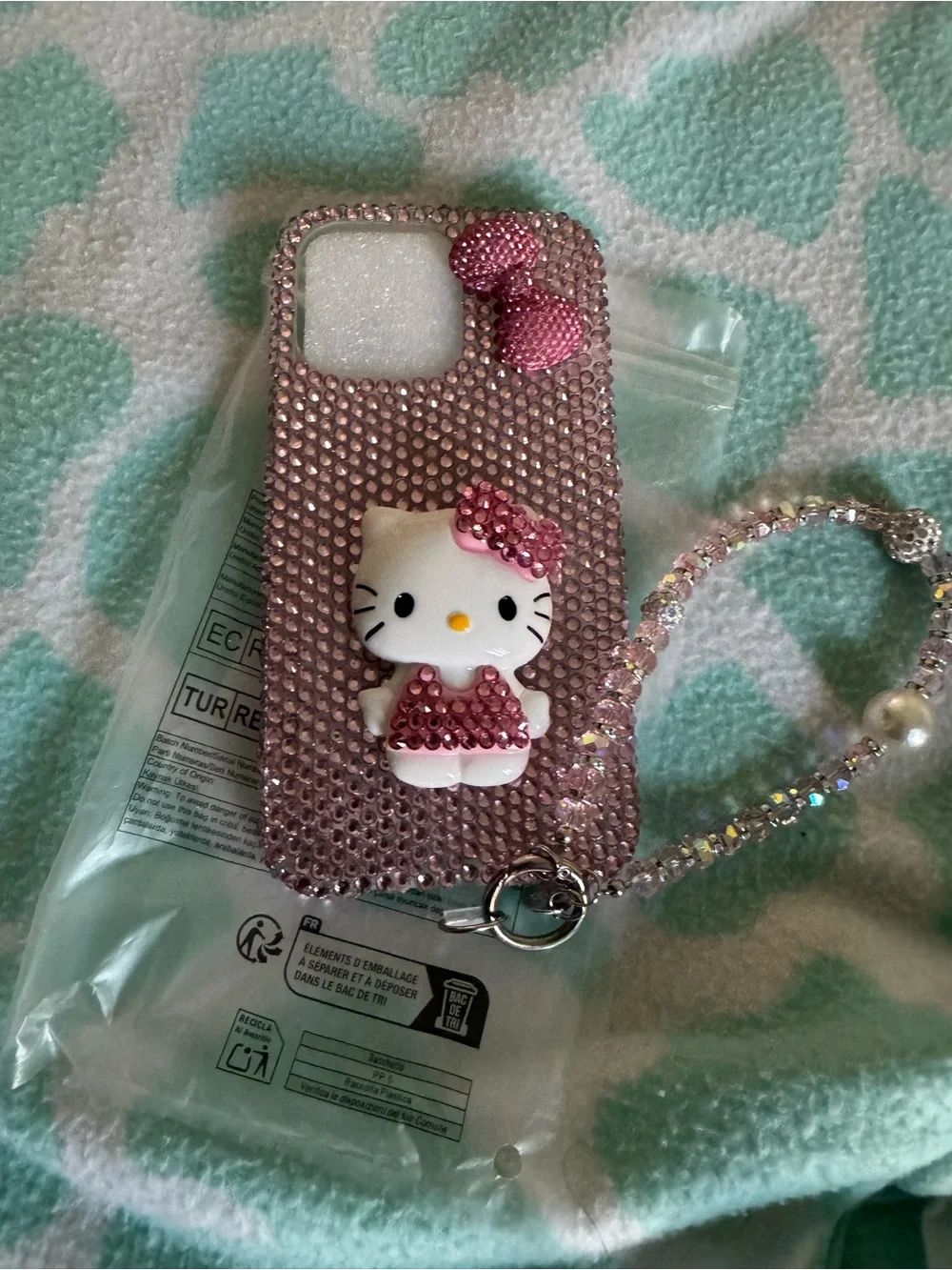 Embellished Pearl & Pink Accent Women's Phone Case