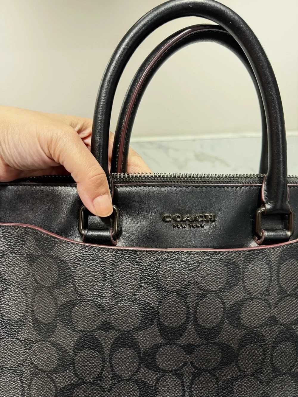 Coach sleek structured