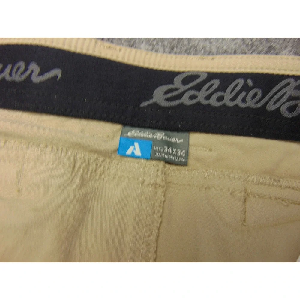 Eddie Bauer Pants Mens 34x34 First Ascent Khaki Solid Outdoor Gorpcore Hiking