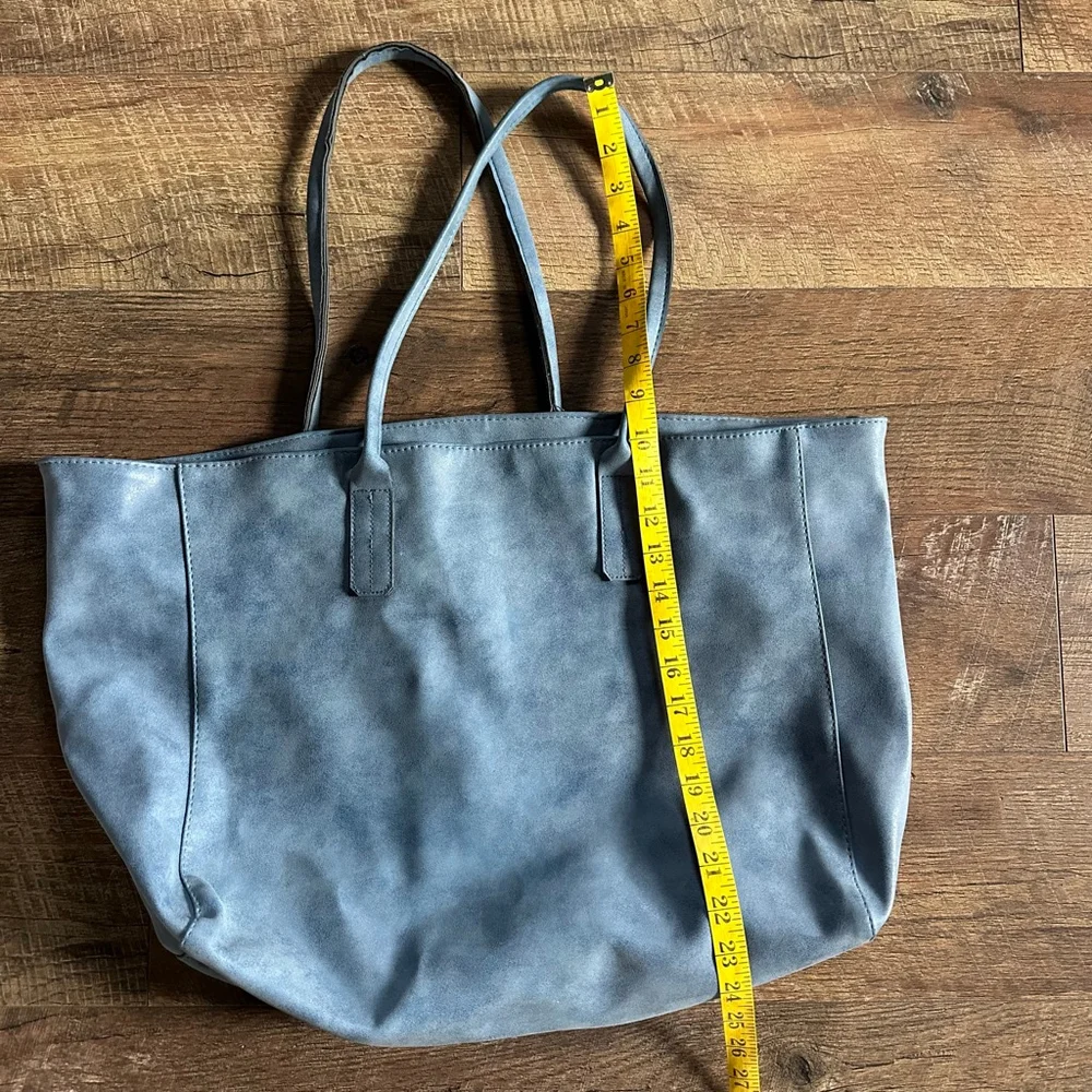 Saks Fifth Avenue textured leather dark