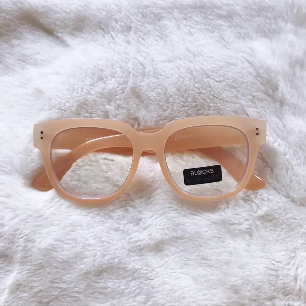 Juliette Clear Pink Computer Blue Light Glasses