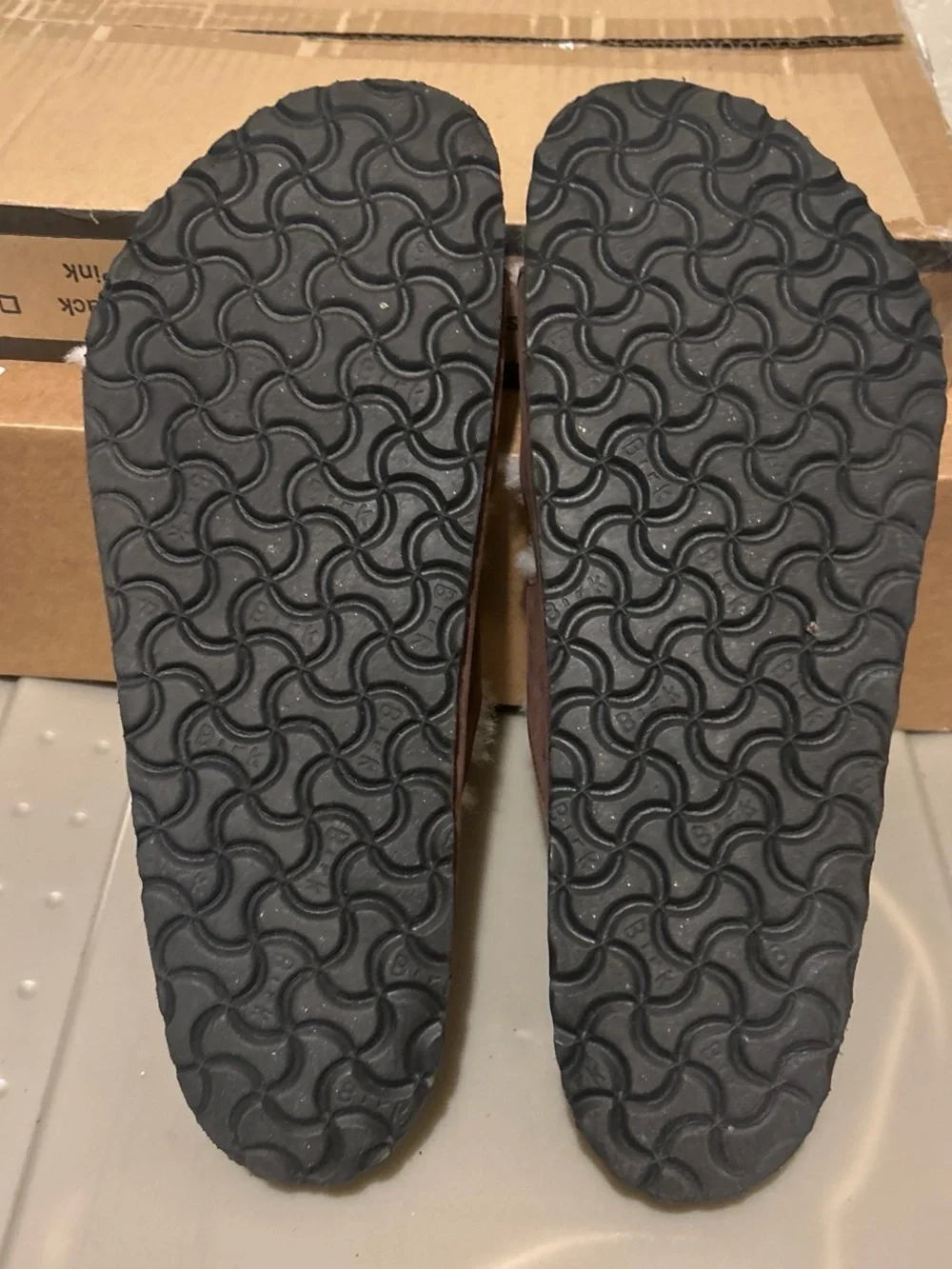 Birkenstock worn lightly