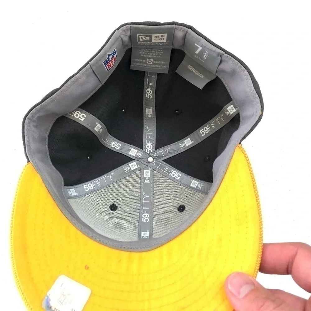 New Era 59Fifty NFL Pittsburgh Steelers Men's Hat Size 7 3/8