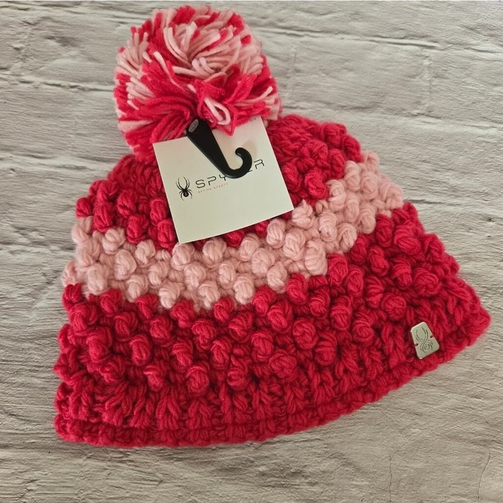 Spyder Adorable Soft Pink Winter Pompom Beanie, NWT, Toddler Size (53)