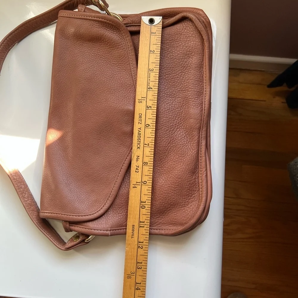 Vintage Letisse‎ Brown Leather Crossbody Flap Bag