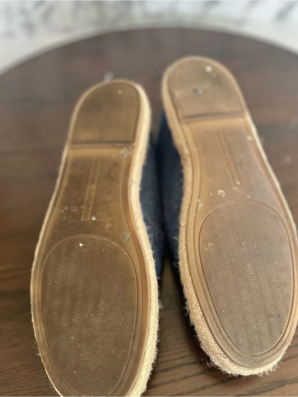 Tommy Hilfiger Blue Denim Canvas Espadrille Slip On Flat Shoes 9.5 Nautical