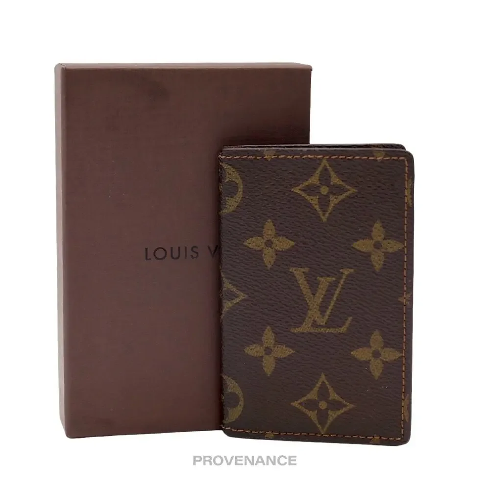 🔴 Louis Vuitton Pocket Organizer Card Wallet - Monogram Small 